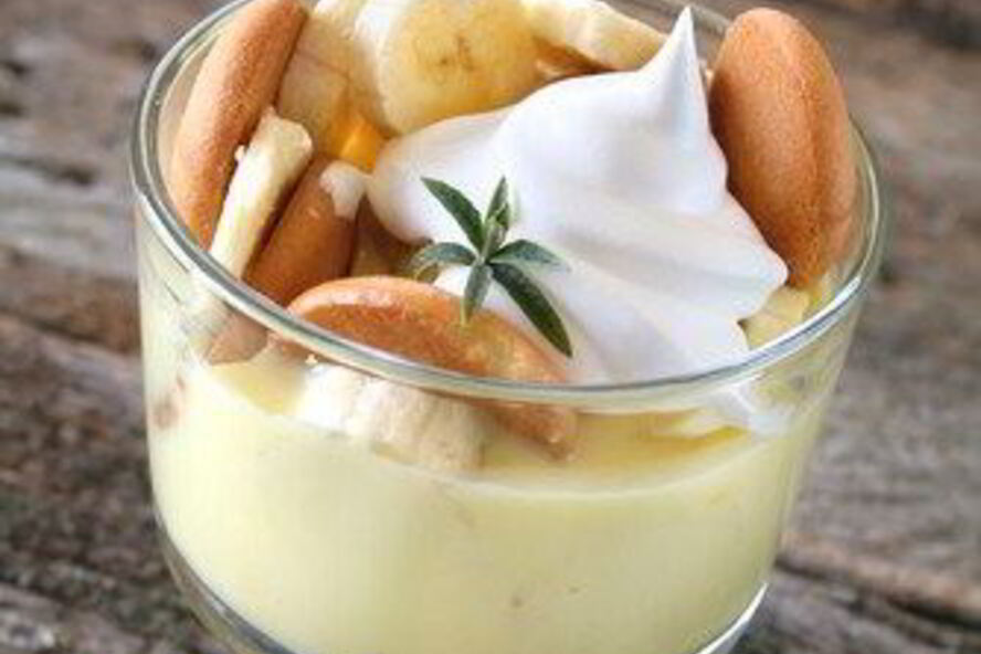 Рецепт бананова-ванильного слоеный пудинг