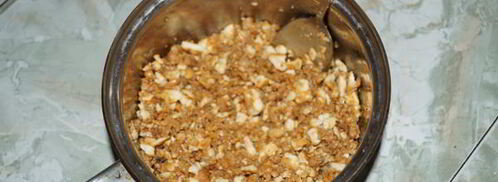 банановый крамбль с ванильным соусом. Шаг 2