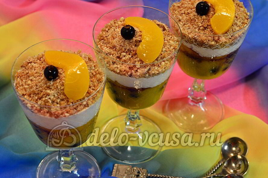 Рецепт десерта с консервированными персиками