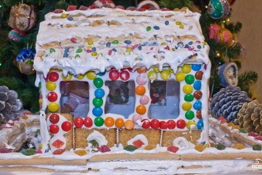 Рецепт домика из конфет