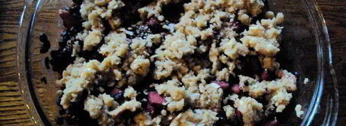 крамбл из черники с яблоками. Шаг 4