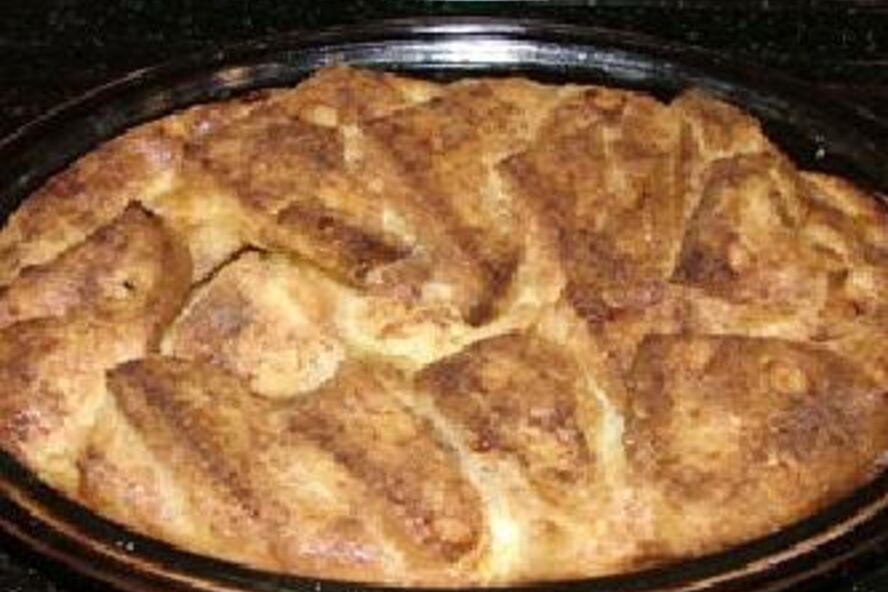 Рецепт хлебного пудинга с заварным лимонным кремом