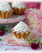 Корзинки с белковым кремом