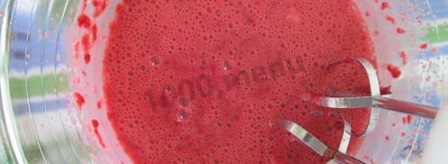 крем из малины с желатином розовый меланж. Шаг 5