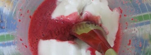 крем из малины с желатином розовый меланж. Шаг 6