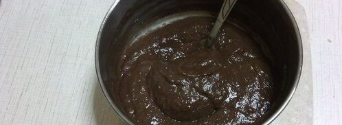 воздушный тыквенно-ореховый бисквит с тыквенно-шоколадным кремом. Шаг 7