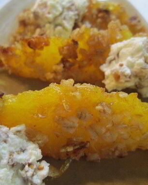 Запеченные дольки апельсинов с творожным кремом