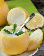 Лимонный сорбет с мятой