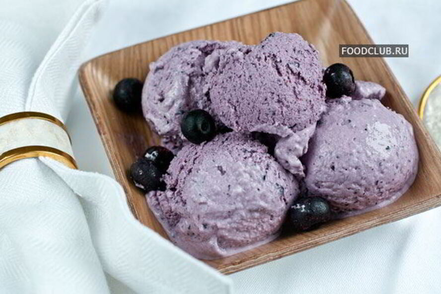 Рецепт черничного мороженого с маскарпоне