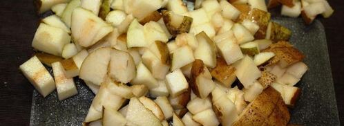 грушевое мороженое с голубым сыром и грецкими орехами. Шаг 2