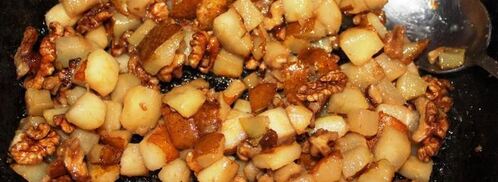 грушевое мороженое с голубым сыром и грецкими орехами. Шаг 3