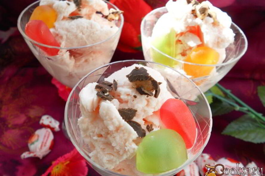 Рецепт мороженого из конфет