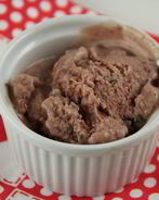 Мороженое с малиной и шоколадом