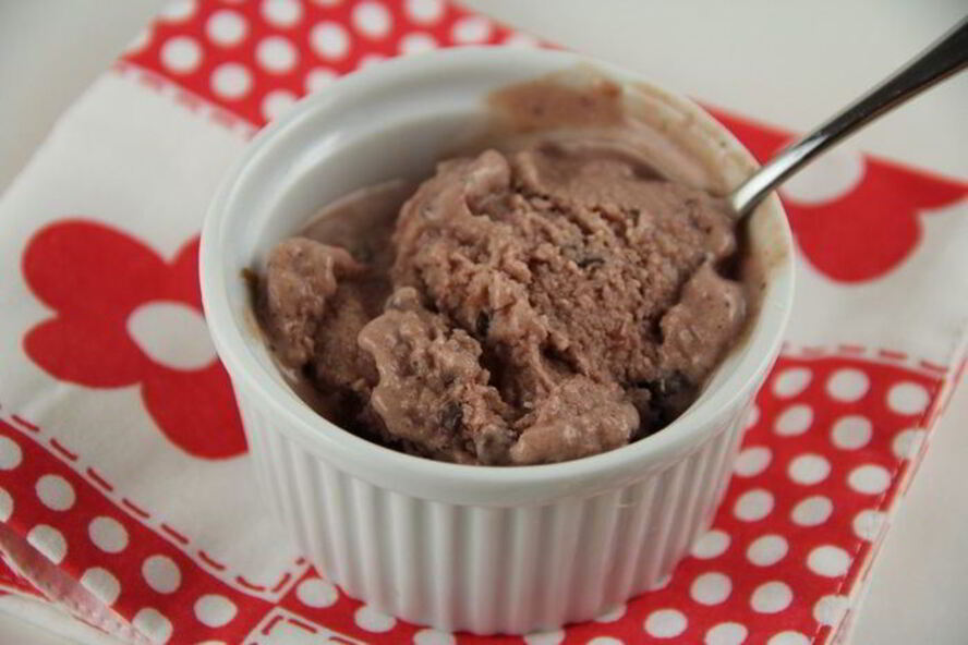 Рецепт мороженого с малиной и шоколадом