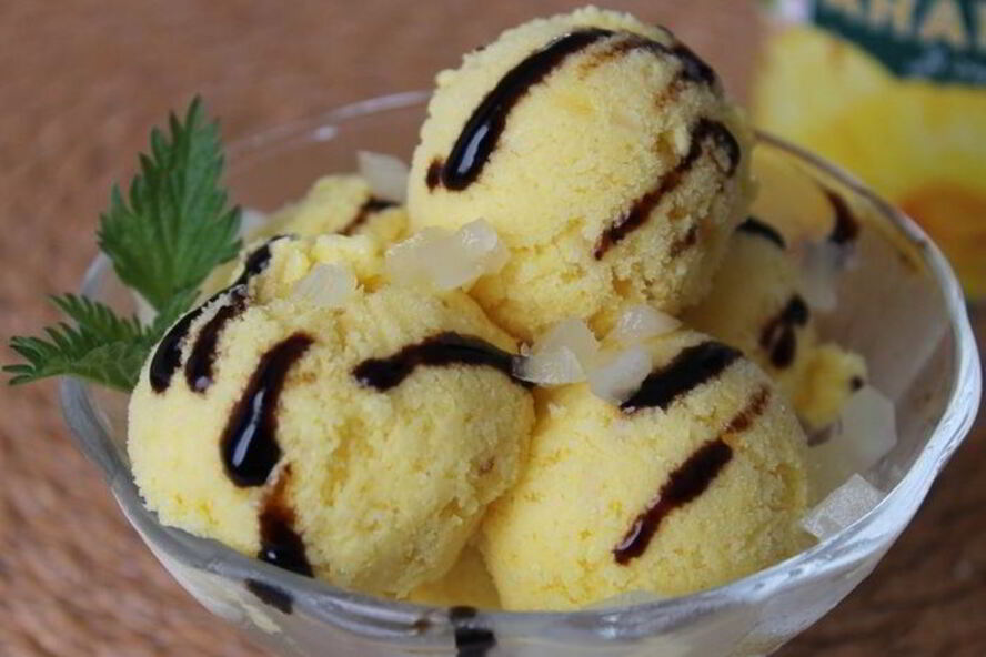 Рецепт мороженого тропический рай с ананасами