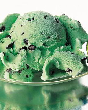 Мятное мороженое с шоколадом