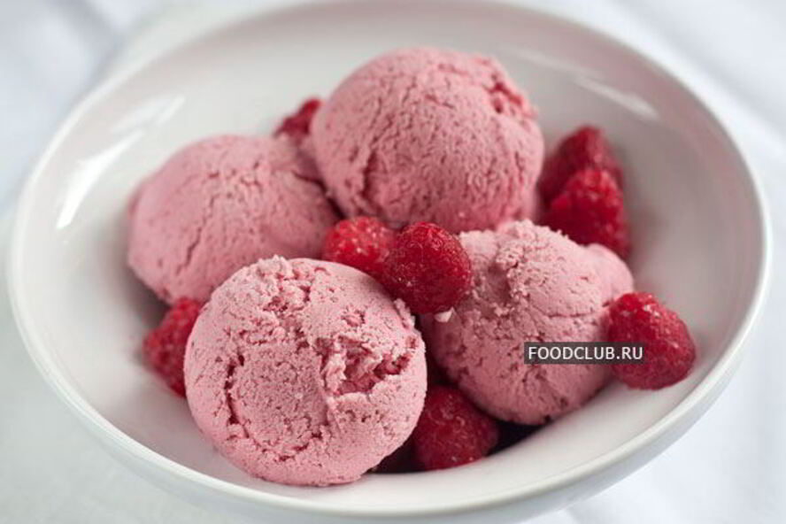 Рецепт сливочного малинового мороженого