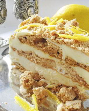 Торт-мороженое с лимонным кремом