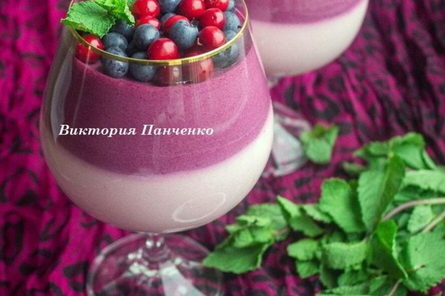 Рецепт бруснично-черничного мусс