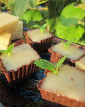 Конфеты с грушово-мятным муссом