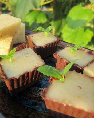 Конфеты с грушово-мятным муссом