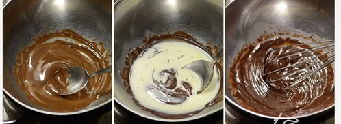 рождественское полено с шоколадным муссом и ягодами. Шаг 7