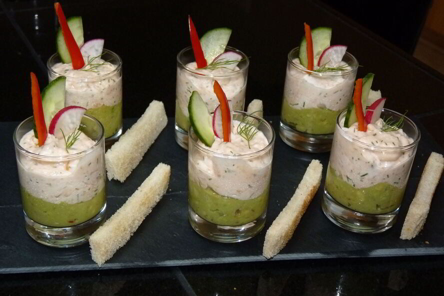 Рецепт рыбного мусса с кремом из авокадо