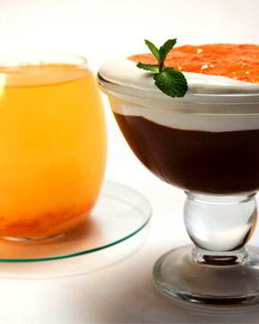 Шоколадный мусс с хурмой