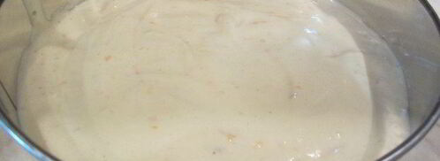 торт-мусс из апельсинового бисквита, винного крем-мусса и розового винограда. Шаг 6