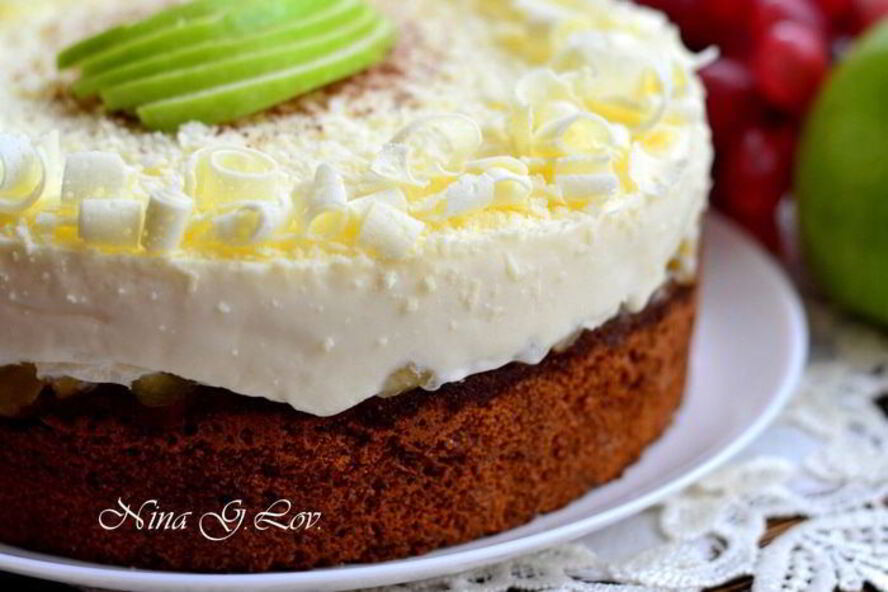 Рецепт торта-мусса медово-яблочный