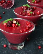 Ягодный мусс с ежевикой и клюквой