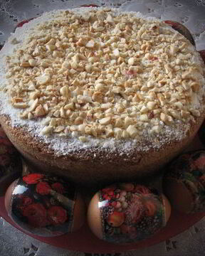 Кулич из манно-молочного бисквита