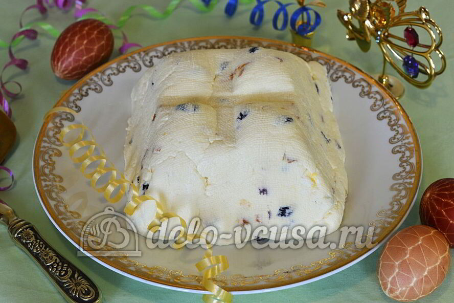 Рецепт пасхи с изюмом и курагой