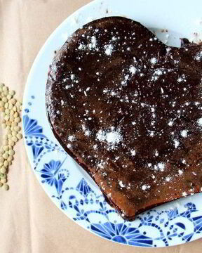 Постный десерт Брауни с чечевицей