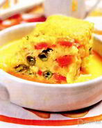 Пудинг из щуки с овощами