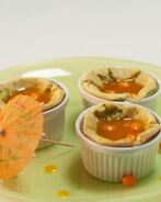 Чайное суфле с облепиховым соусом