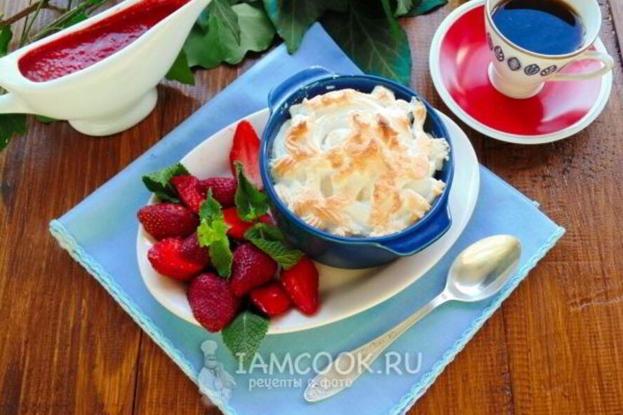 Рецепт клубничного суфле десерт за 5 минут
