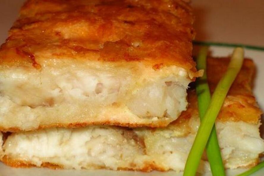 Рецепт нежной рыбы под сырном суфле