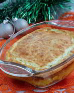 Рыбка красная под суфле из сливочного сыра