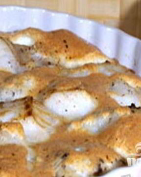 Судак в сырном суфле