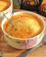 Суфле из козьего сыра и сыра Джюгас с тимьяном