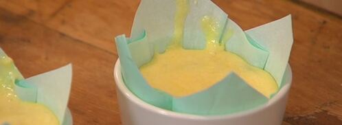 суфле с горошком, грюйером и розовым перцем. Шаг 9