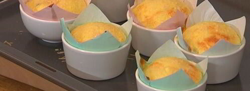 суфле с горошком, грюйером и розовым перцем. Шаг 11