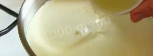 сыр маскарпоне для тирамису на сливках. Шаг 2