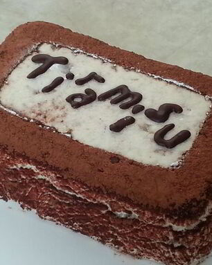 Творожный тирамису с кусочками какао-желе