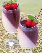 Вишнево-сливочное желе