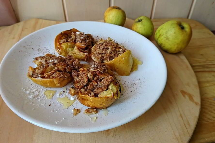 Рецепт запеченных яблок с овсянкой