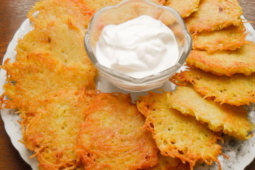 Рецепт драников с чесноком