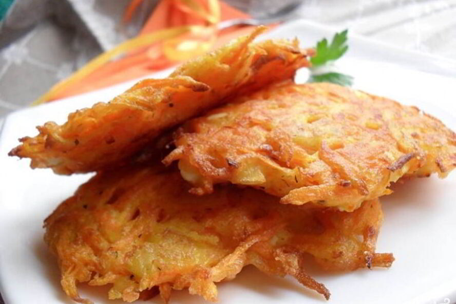 Рецепт драников с ветчиной и сыром