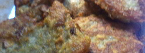 картофельные драники с шампиньонами и кабачком. Шаг 4